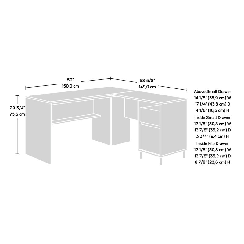 Breccan L-Shaped Computer Desk