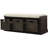 Javier Acacia Wood Upholstered Storage Bench with 3 Drawers and 3 Woven Baskets for Entryways, Bedrooms, or Living Spaces-1358193300