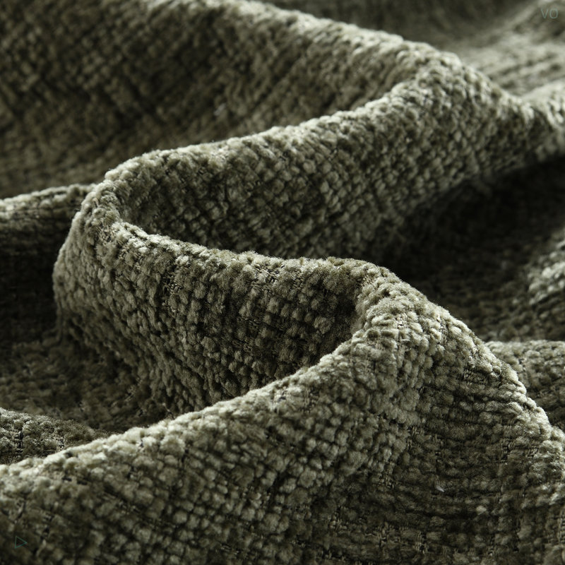 Boneless 6 Seat Wrinkle-resistant Chenille Couch Set, Green Chenille