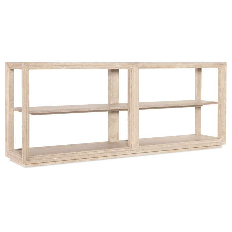 Nouveau Chic 80'' Cream Wood and Glass Console Table