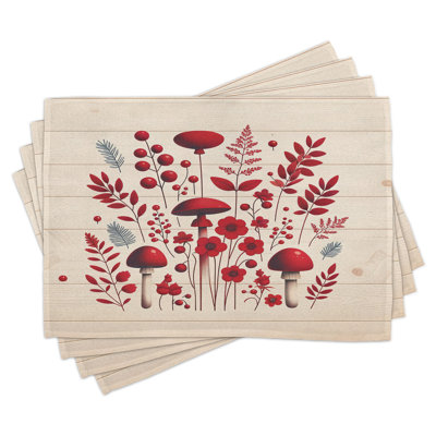 Ensemble de 4 napperons rustiques Ambesonne