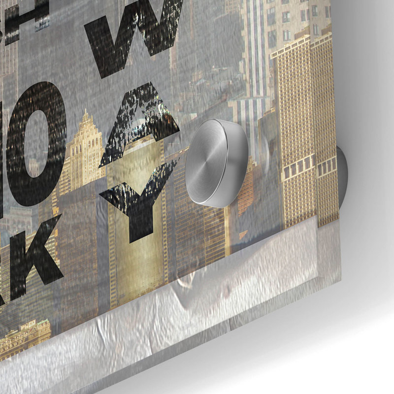 Trinx® 'New York City' By Alicia Soave, Acrylic Glass Wall Art, 36"X36", H 24 po x l 24 po x P 0,2 po