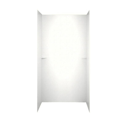 48'' W 36'' D 72'' H Glue Up Solid Surface Wall
