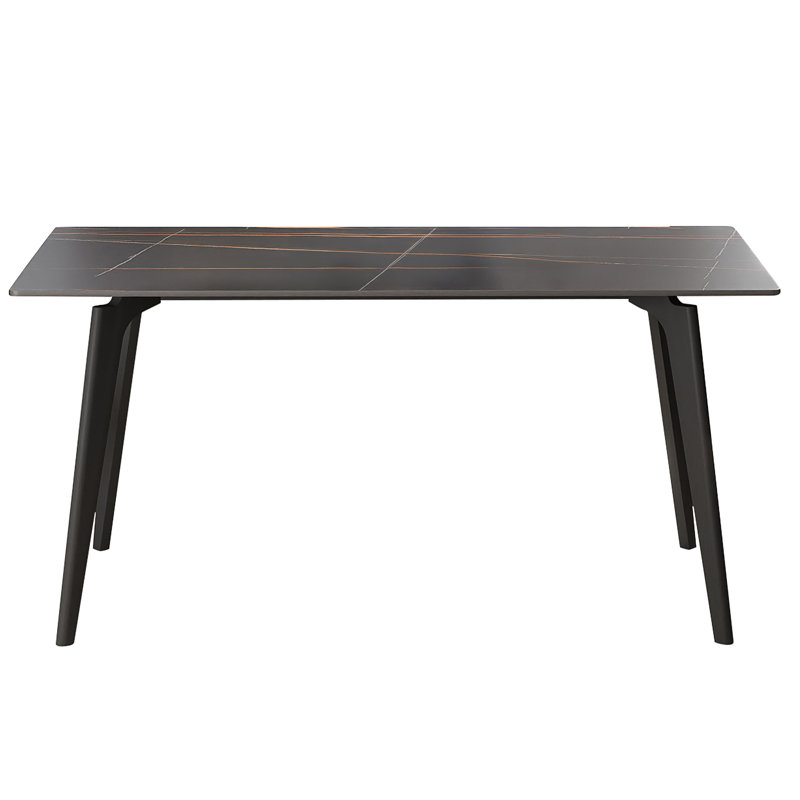 Table de salle à manger 62,99 po Modern Stone, Noir