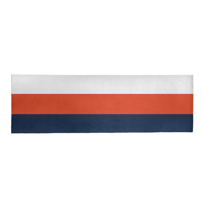 Tapis bleu/orange area, Tapis de couloir 2 pi 6 po x 8 pi