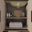 Ensemble de meuble-lavabo simple en bois massif gris l 36 po x P 22 po Thayer-49550509-49550496