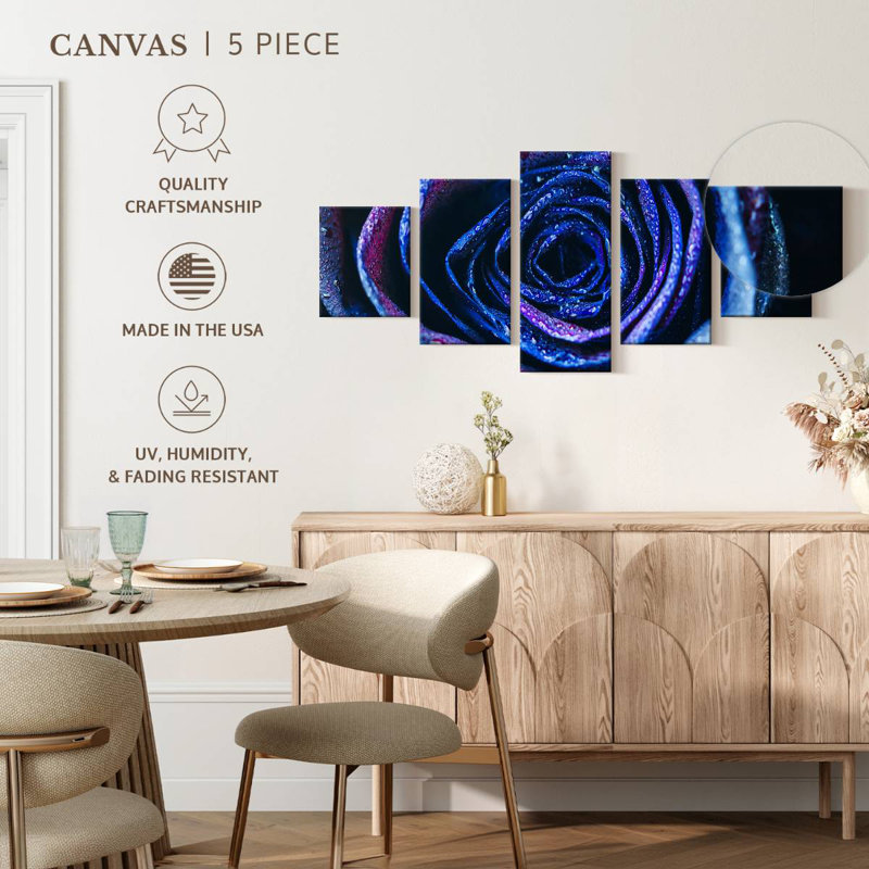 Fresh Blue Rose, 24" H x 55" W