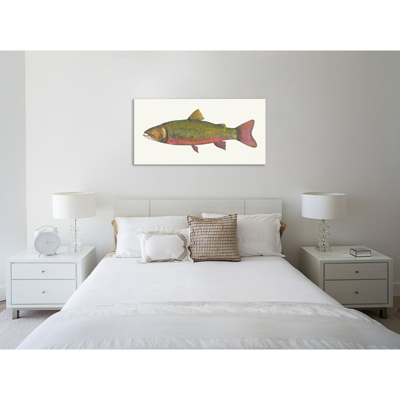 «Angling In The Stream II», toile tendue par Courtney Prahl, H 18 po x l 36 po x P 1,5 po