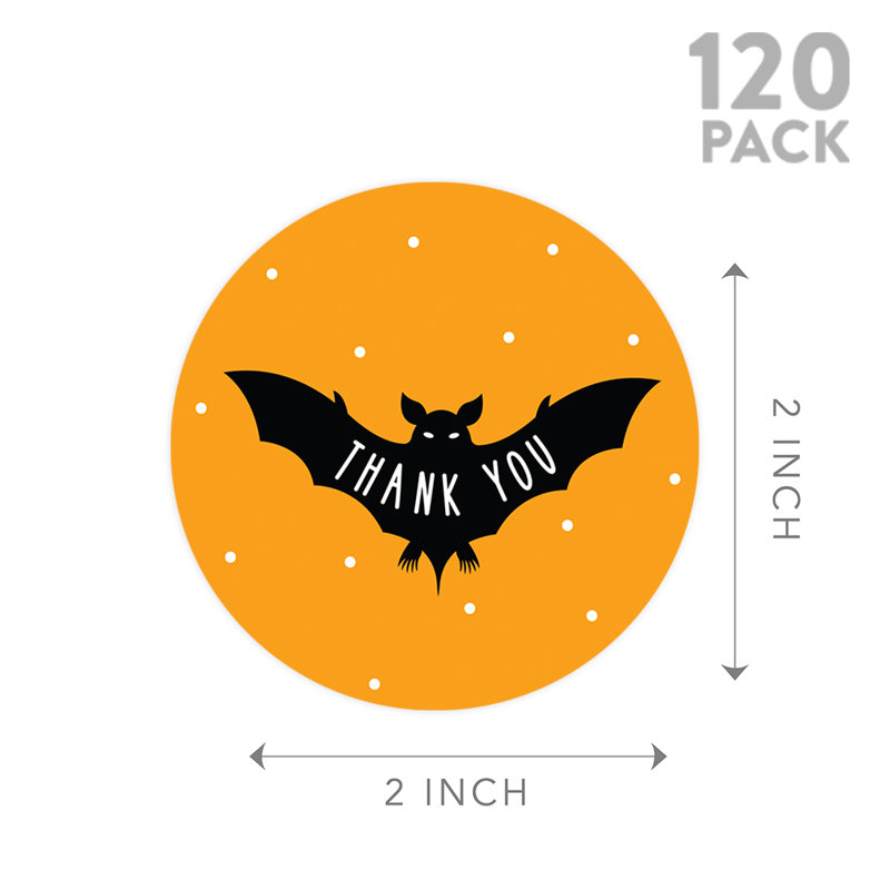 «Thank You Bat Happy Halloween», autocollants