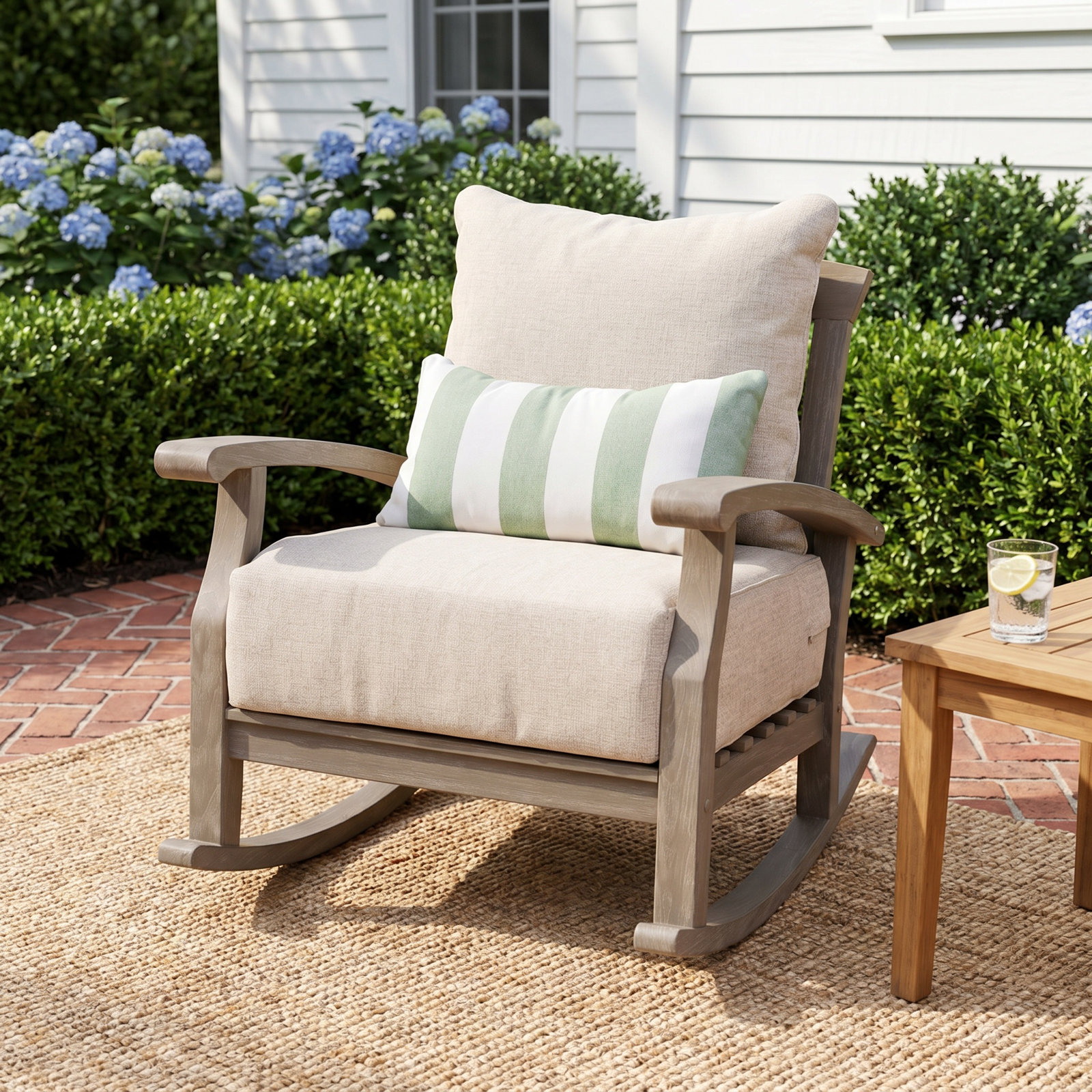 Caterina Summerton Teak Patio Chair With Cushions