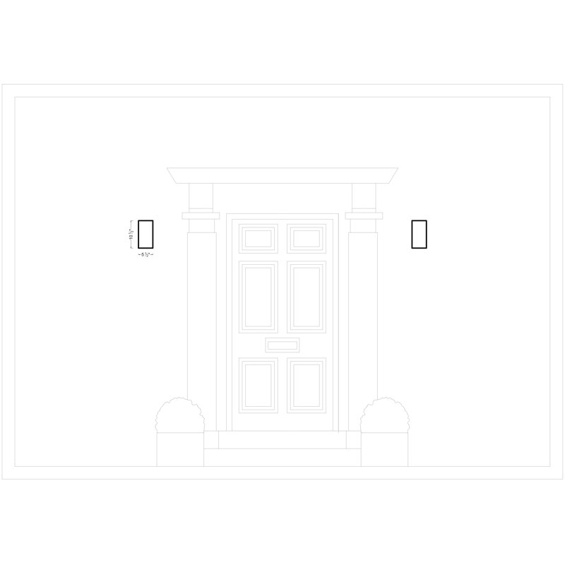 Kukei LED Outdoor Wall Lantern, 10.5" H x 5.5" W x 3" D