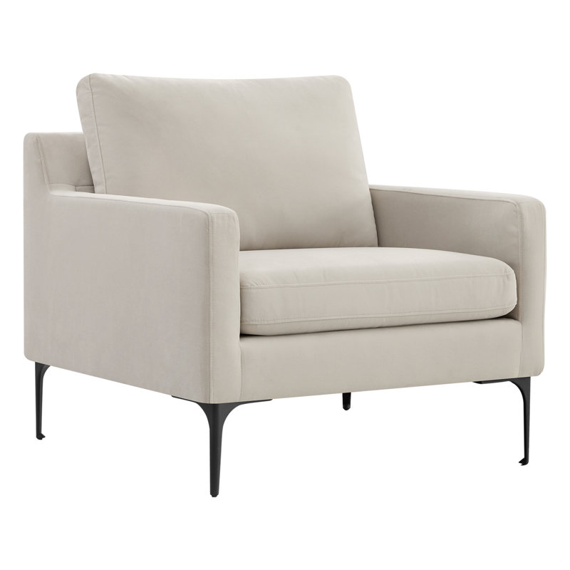 Chaise d'appoint moderne rembourrée avec coussins (ensemble de 2), Mist