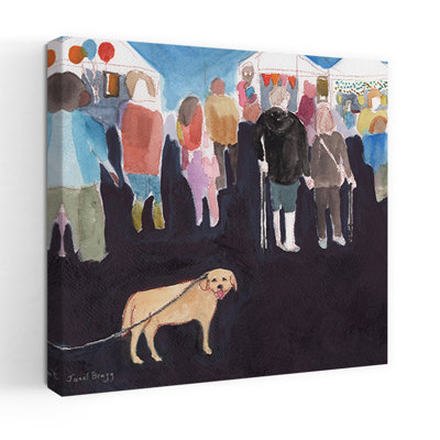 Contemporary Art Colorful Contemporary Dog Wall Art 1 Piece Wrapped Canvas Wall Art