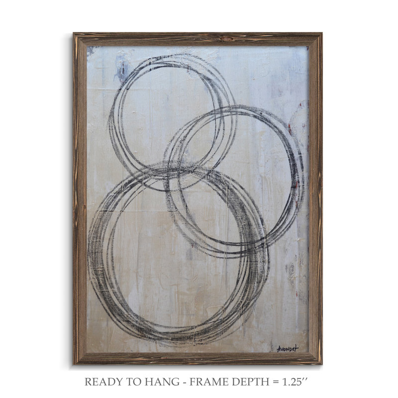 « circulaire i » par paul cezanne-image-cadre de dessin, H 38 po x l 28 po x P 1,25 po, Espresso Framed Canvas, Pas de tapis