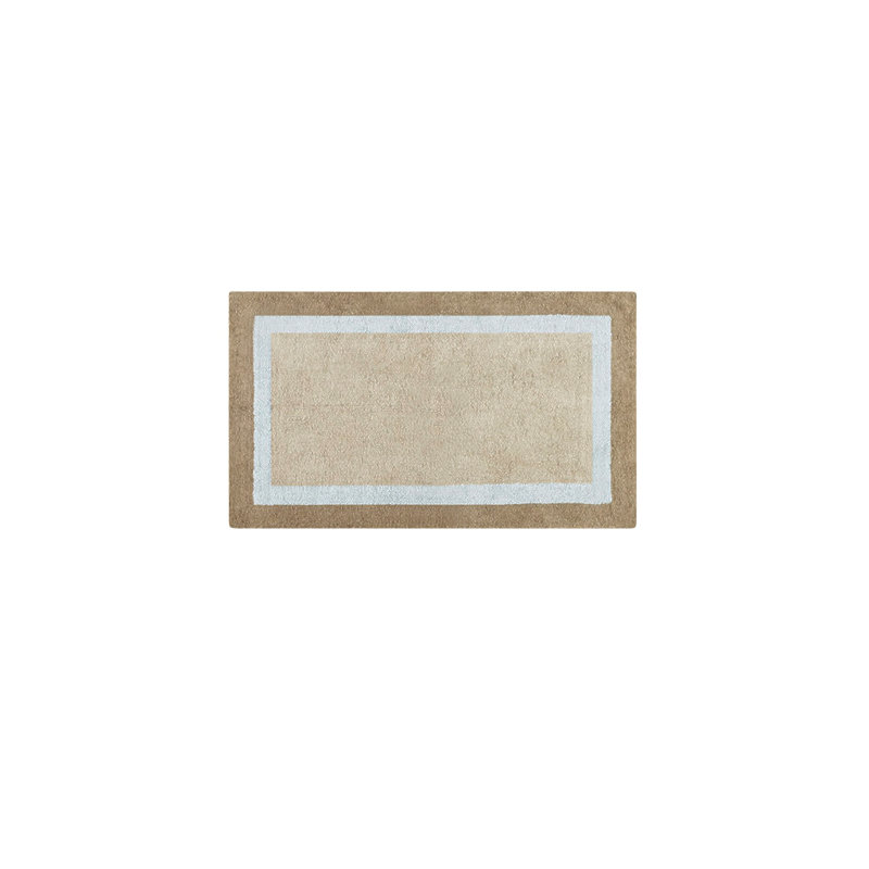 Cotton Tufted Bath Rug, Blue, 45" L x 27" W