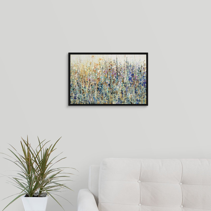 «Thicket Wildflowers» par Timothy O'Toole, reproduction d'art sur toile, H 13,25 po x l 19,25 po, Noir