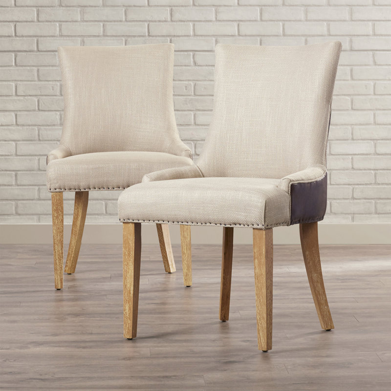 Abby 19.9'' H Cotton Upholstered Side Chair