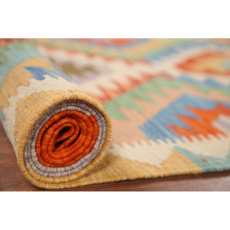 Tapis de couloir géométrique Kilim
