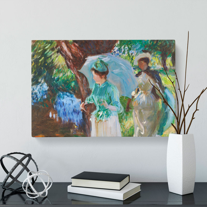 Two Girls With Parasols by John Singer Sargent - Wrapped Canvas, 35cm H x 50cm W x 3cm D