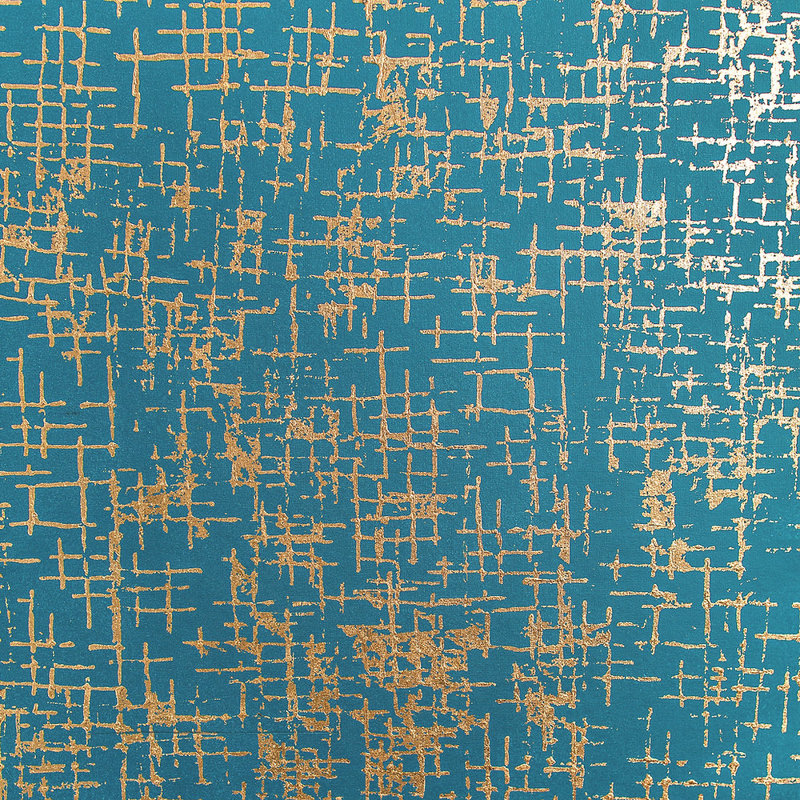 Rouleau de papier peint Jean, L 18 po x l 60 po, Bleu sarcelle