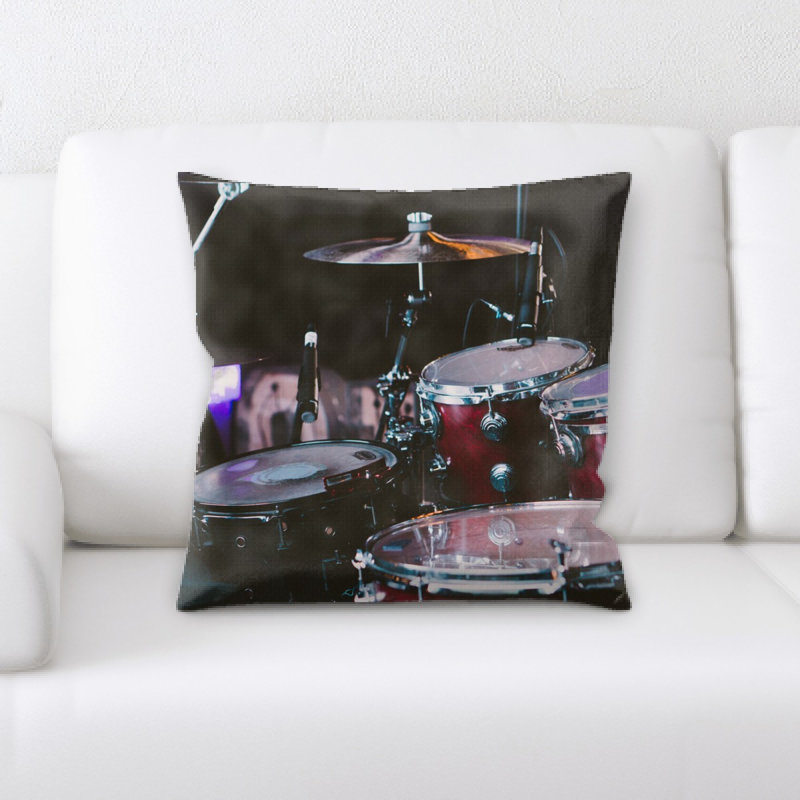 Drum Set Square Pillow Cover & Insert
