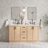 Ariel Kellie 61 Inch Double Oval Sink Bathroom Vanity With Pure Quartz Countertop-105988739