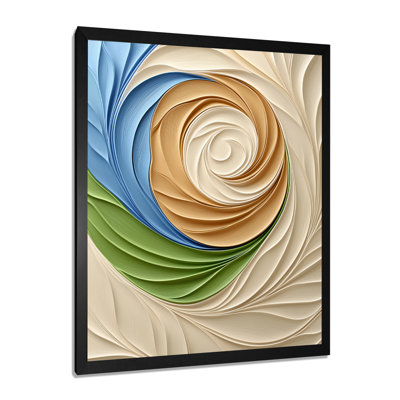 Green And Beige Harmony Natural Element I - Abstract Botanicals Wall Décor