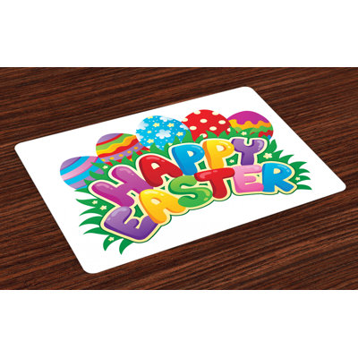 Resaca Easter Cartoon Ornamental Eggs Placemat