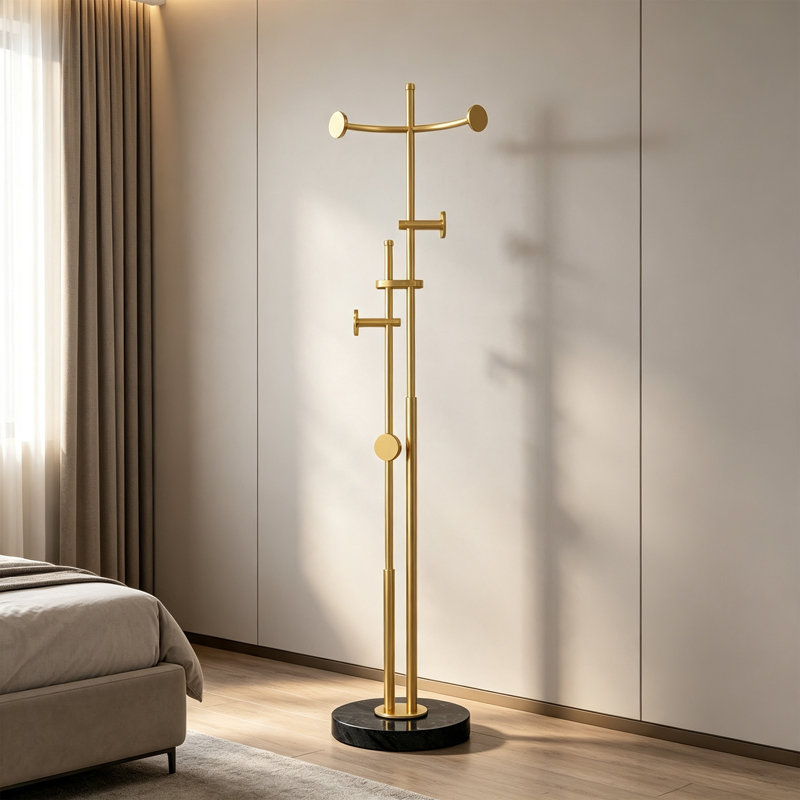 Portemanteaux autoportant Modern, Gold/Black