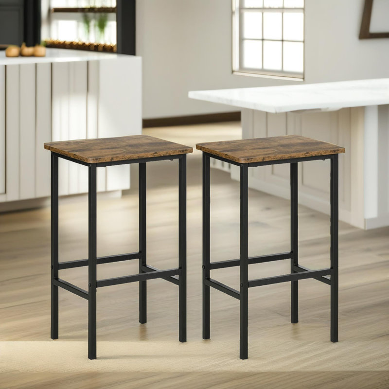 Alasca Rustic Industrial 65cm Barstool, Kitchen Dining Chair Stool Furniture