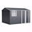 10X8FT Outdoor Steel Storage Shed With Clear Window, Lockable Doors, Weather-Resistant Metal Tool Shed-121341828