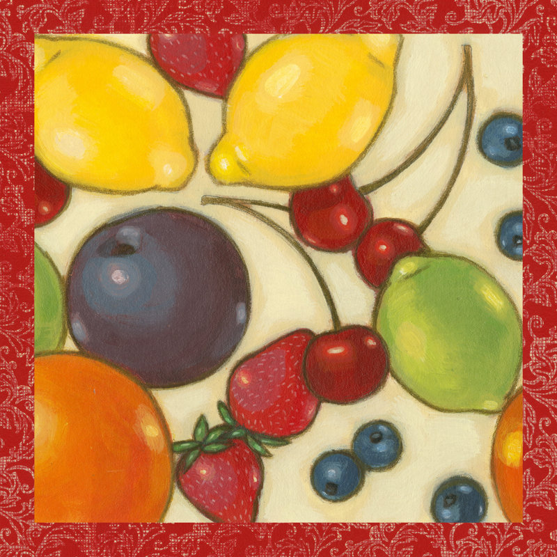 Fruit Medley I - Wrapped Canvas Painting, 76cm H x 76cm W x 3.8cm D