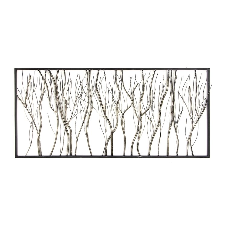 17 Stories Natural Twigs and Branches Iron Wall D Cor