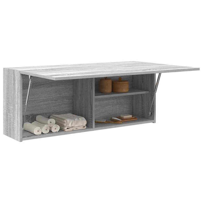 Silviya Wall Bathroom Cabinet, Grey Sonoma