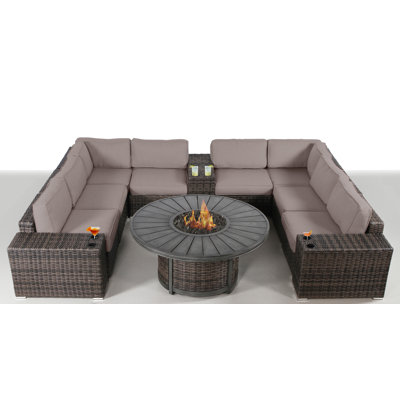 Thomasin Fully Assembled 6 - Person Seating Group with Cushions