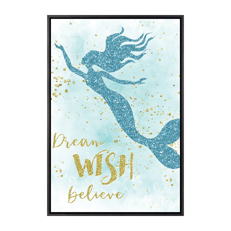 Art de rêve de voeux, H 40 po x l 26 po x P 1,5 po, Toile avec cadre noir patiné