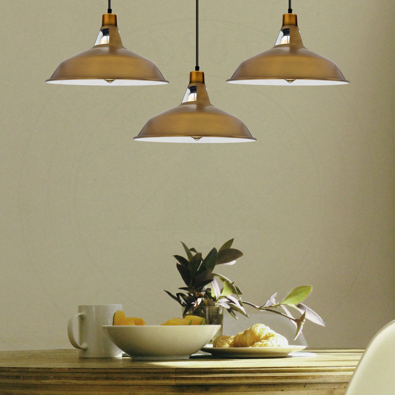 Gaudreau 3 - Light Brass Kitchen Island Pendant, Yes