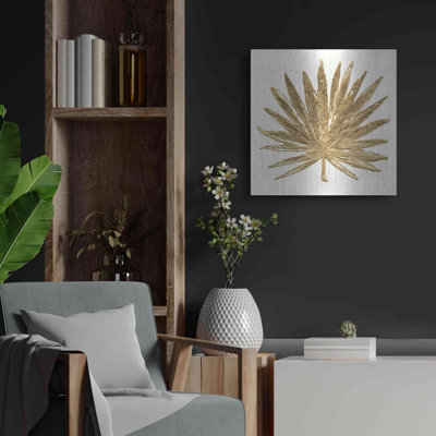«Gilded Palm VIII» par Chris Paschke, art mural en métal