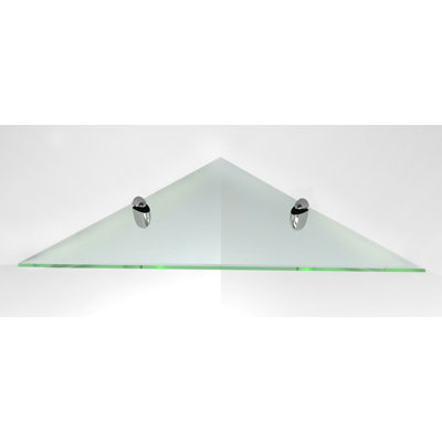 Tablette d'angle en verre Nicholaus