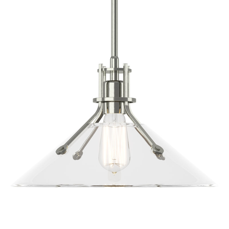 Henry 1 - Light Single Cone Pendant, Bronze, Clear, 56.3'' H X 14.4'' W X 14.4'' D