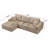 109"Cloud Modular Sectional Sofa Couch With L-Shape Chaise,Modern Minimalist Upholstered Couches For Living Room Bedroom,Deep Seat Corner Couch,No Assembly Required-1243773419-1243773414