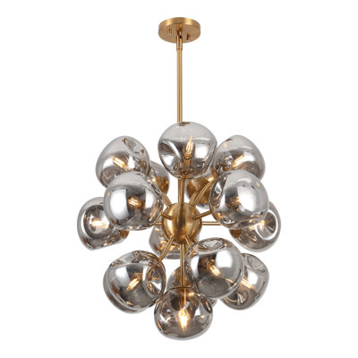 Lustre en verre trempé à 4 lumières