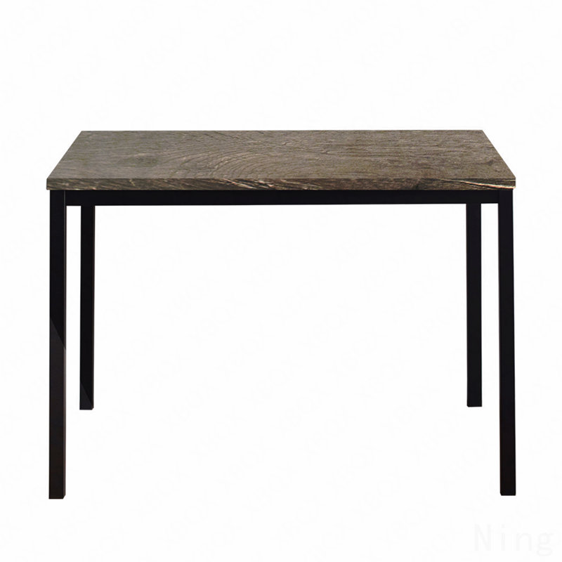 Bureau d'ordinateur contemporain Harry, métal noir et gris rustique, Gris/noir
