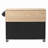 51 Inch Farmhouse Rolling Kitchen Island Cart with Drop Leaf, Adjustable Shelves & Towel Rack, Mobile Wood Kitchen Island on Wheels with Storage Cabinet, Black Ash