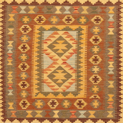 Tapis traditionnel beige / brun Dhaval