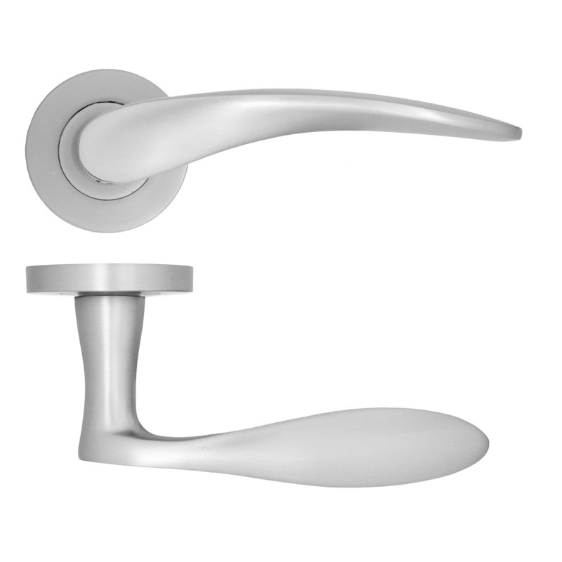 Single Dummy Door Handle, Satin Chrome