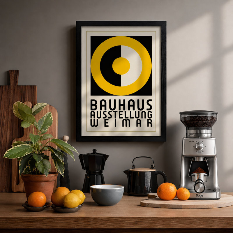 Bauhaus Ausstellung Weimar Geometric - Print, Black, A3 - 42.0 x 29.7 cm