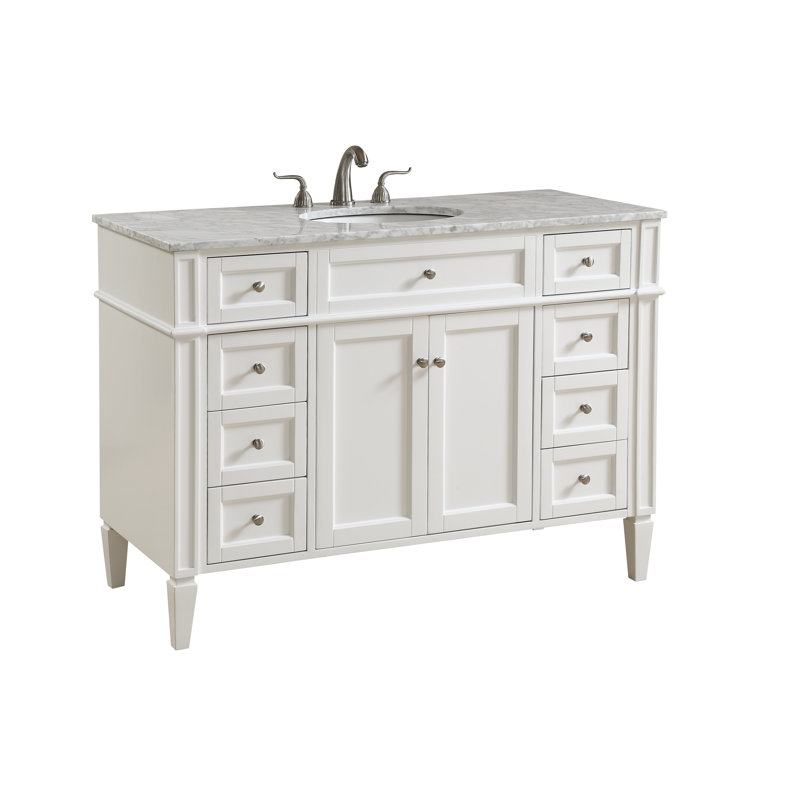 Ensemble de meuble-lavabo simple 48 "Rivers, Blanc