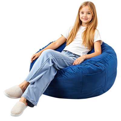 3 feet Round Bean Bag Chair with Removable Cover & Dutch Velvet
