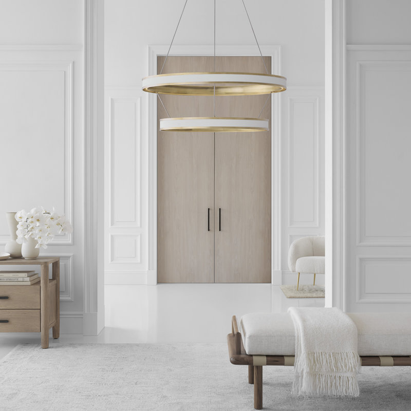 Connery 9 - Light Solid Brass LED Chandelier by Chapman & Myers